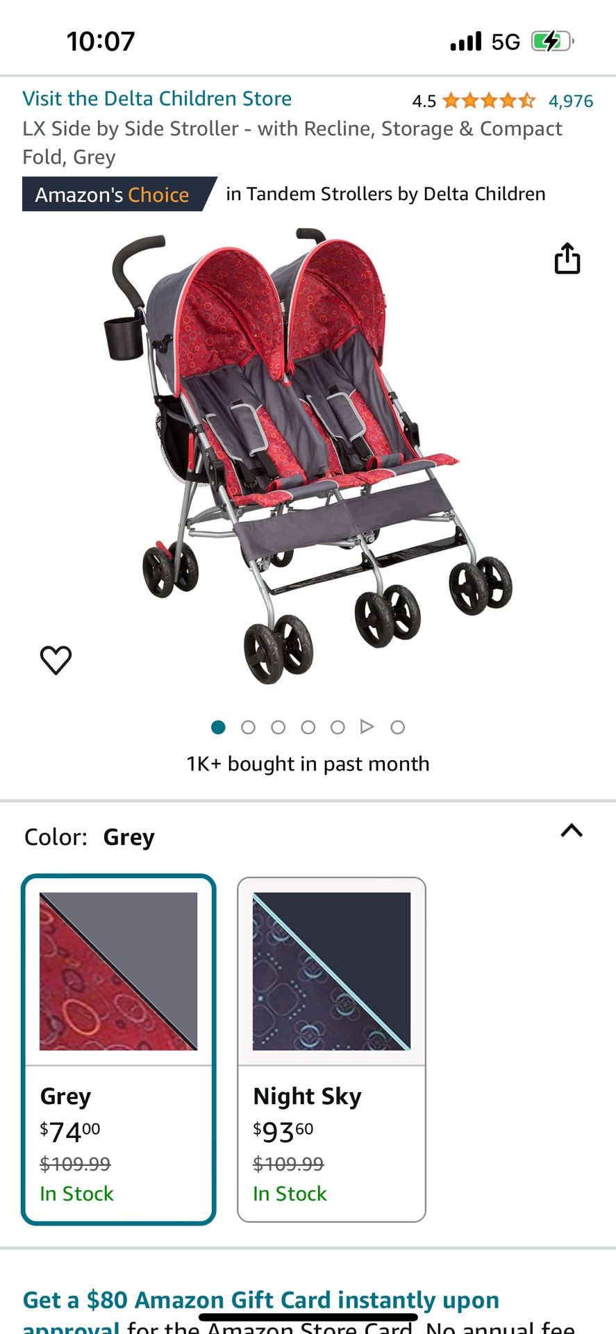 Beautiful Double Stroller