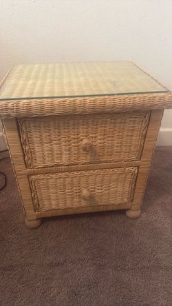 Vintage wicker bamboo drawers I have 2