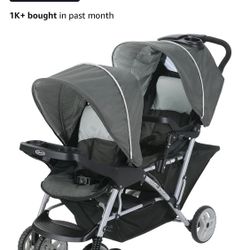 Open box. Graco DuoGlider Double Stroller | Lightweight Double Stroller with Tandem Seating, Glacier