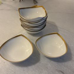Royal crown Midas Touch Gold Rim Bowls 11 