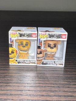 2 BITTY Withered Freddy 1-Inch Funko Pops 5 Nights Freddy's 5NAF Horror Video Games Golden Gaming