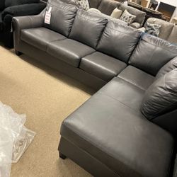 Stylish Genuine Leather Sectional!