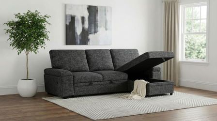 New Sleeper Sectional Sofa With Reversible Storage Chaise Lounge