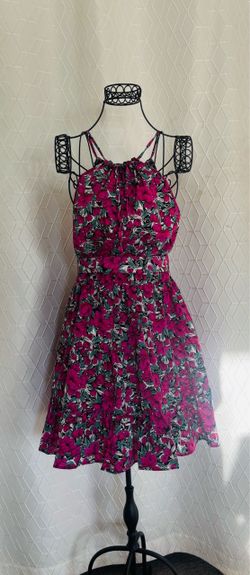 Floral Halter Mini Dress