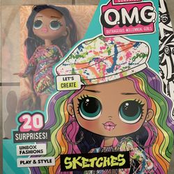 LOL OMG Sketches Doll & 20 Surprises