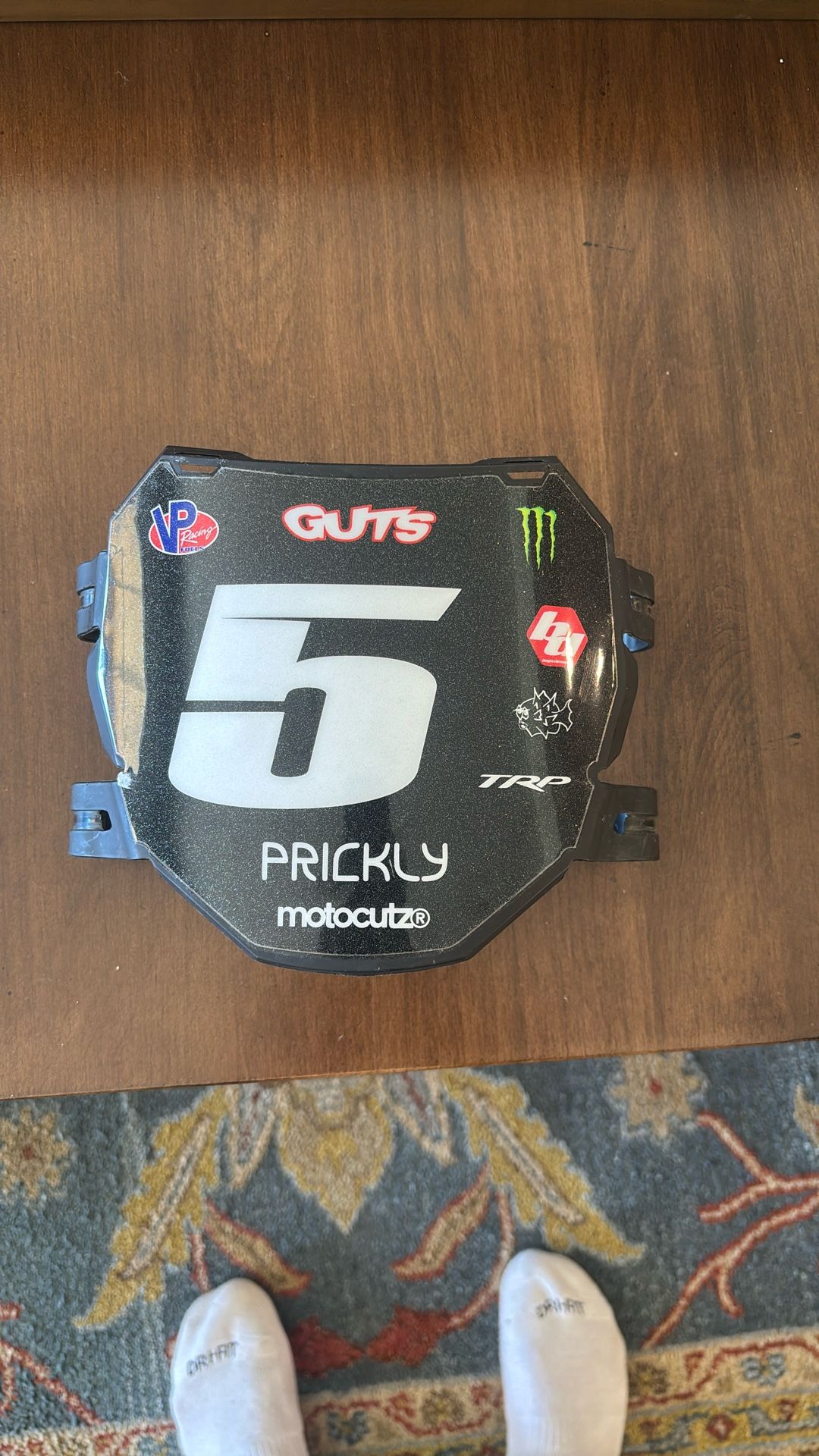 Odi Plate With A Moto Cuts Sticker