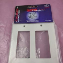 Calrad Wall Plate Decorative Double Gang Wall Plate Plastic 28-115-P