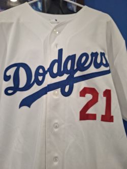 LA Dodgers #21 Baseball Jersey player quality jersey