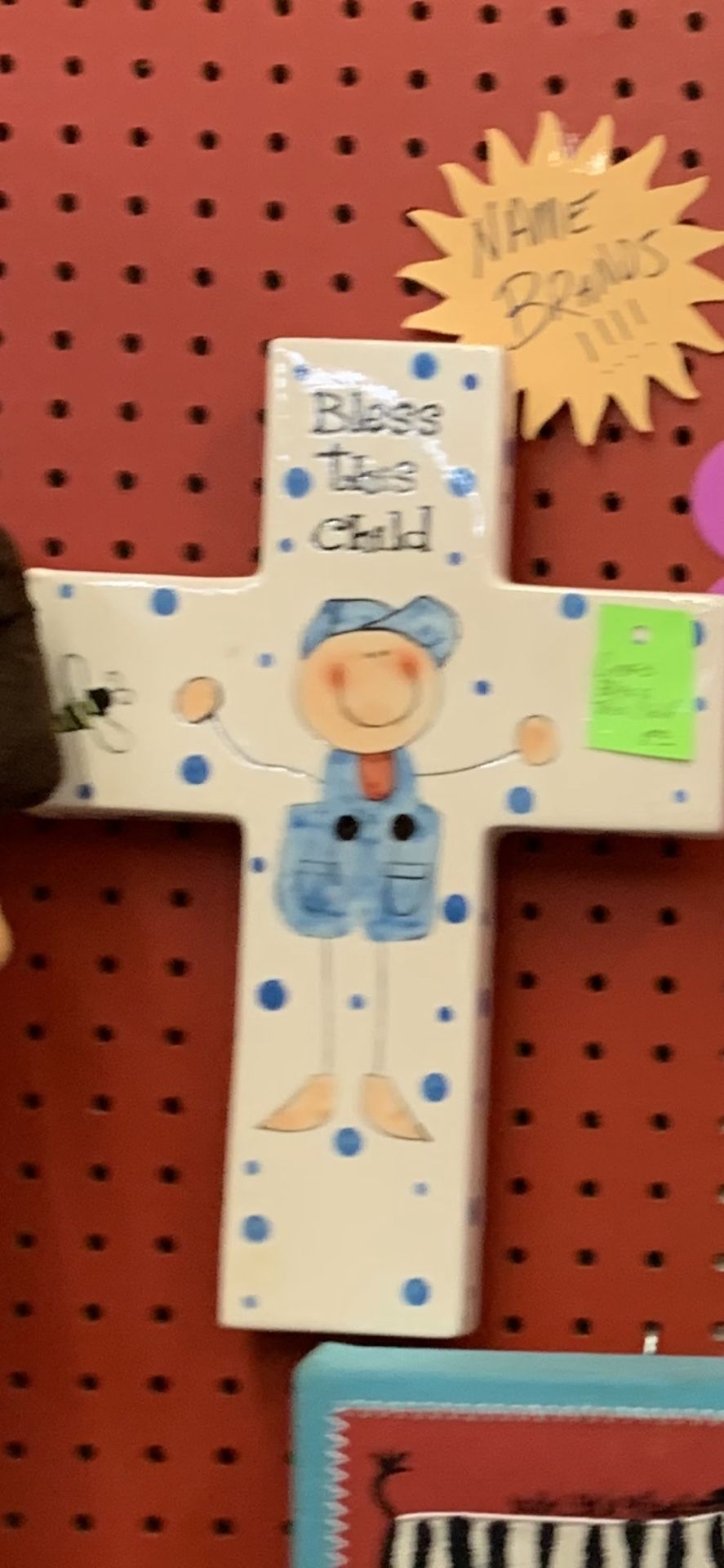 Glass Cross. Bless This Child