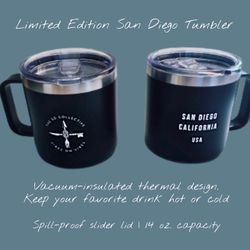 New Lidded Black White Stainless Steel Camping Mug Tumbler 