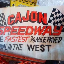 Cajon Speedway Metal Sign 12x18 