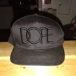 Black "Dope" Hat. Snapback 
