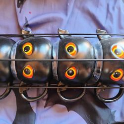 Set Of Black Bat Cups