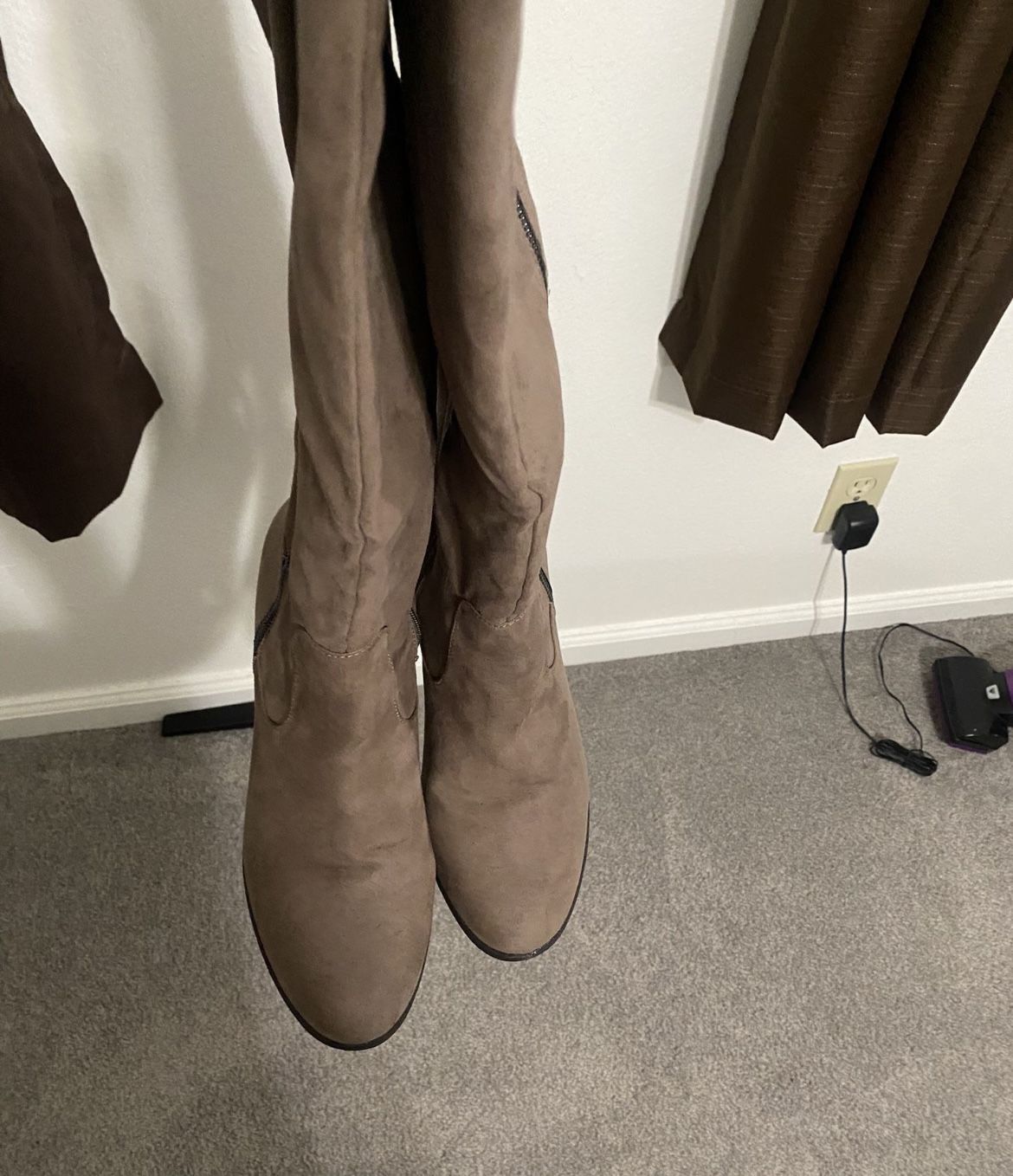 Super Cute New Style And Co. Knee High Tan Boots