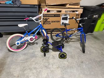 2 20” Kids Bicycles and 1 Tricycle