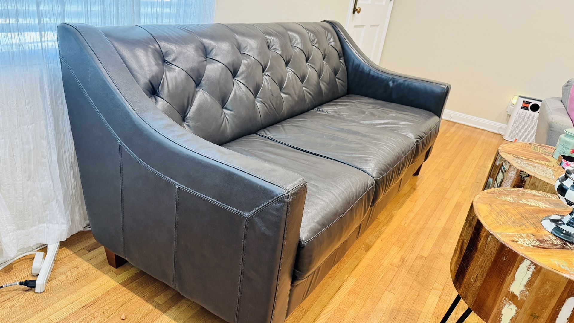 Macy's Claudia II leather sofa 