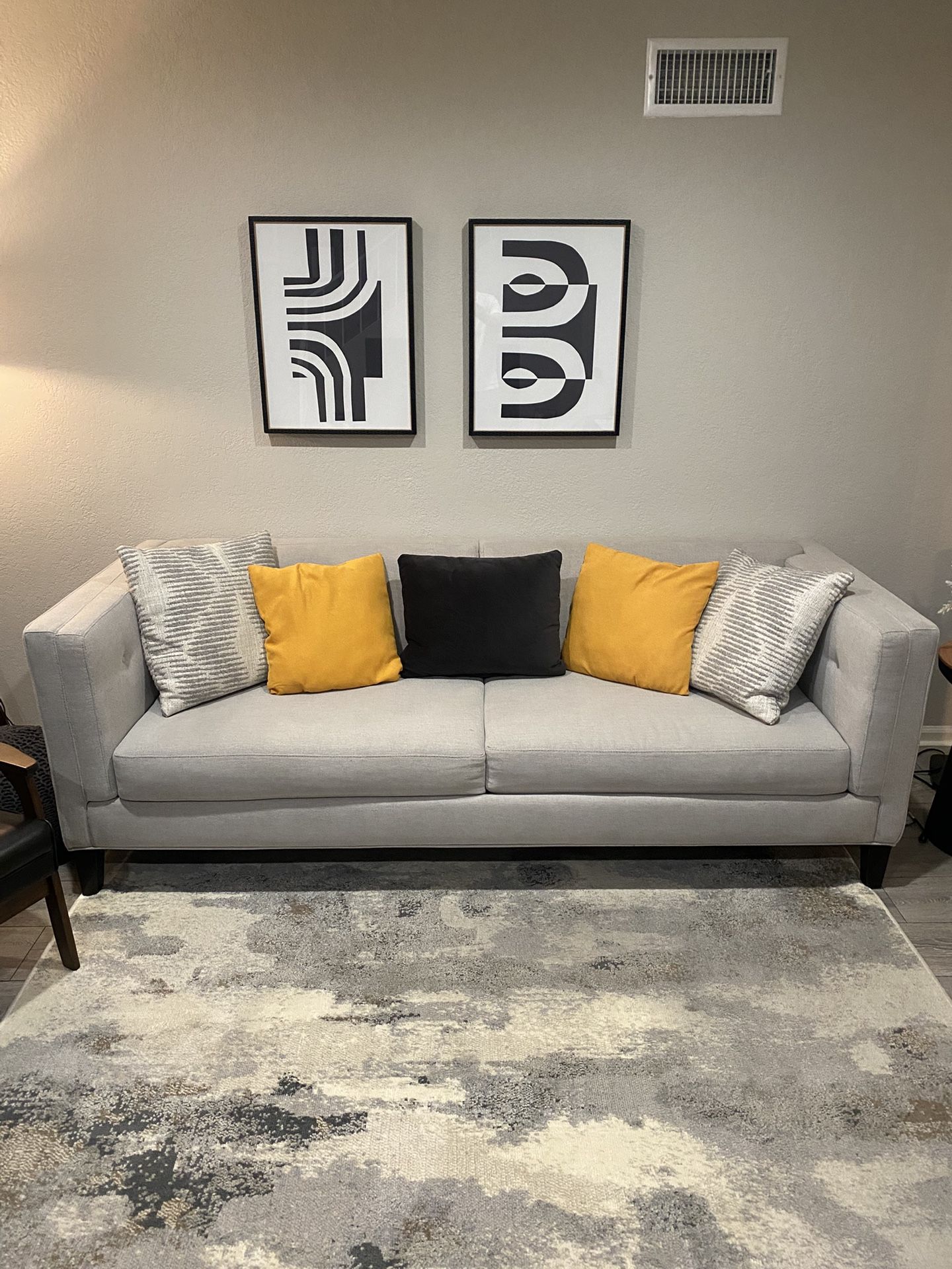 Living Spaces Mid-Century Couch
