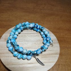 Homemade Ceramic Bead Bracelet 