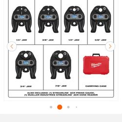 1/4 in. -7/8 in. Streamline-ACR Press Tool Jaws Kit for M12 FORCE Logic Press Tools