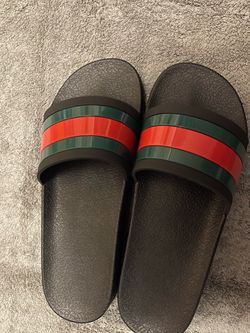 Gucci Stripe Rubber Slide Sandals