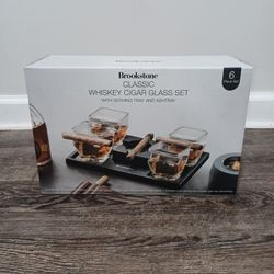 Brookstone Classic Whiskey Cigar Glass Set