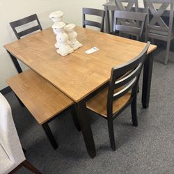 Dining Table With 4 Chairs And A Bench 
