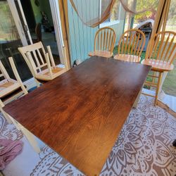 Real Solid Wood Dining table & chairs!