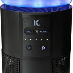 Katchy Duo Indoor Insect Trap with Scent Pod - Fan Powered with UV Light - Fruit Fly Traps for Indoors - for Fruit Flies, Gnats, Mosquitoes, Moths (Bl