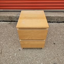 Beige 2 Drawer Nightstand 
