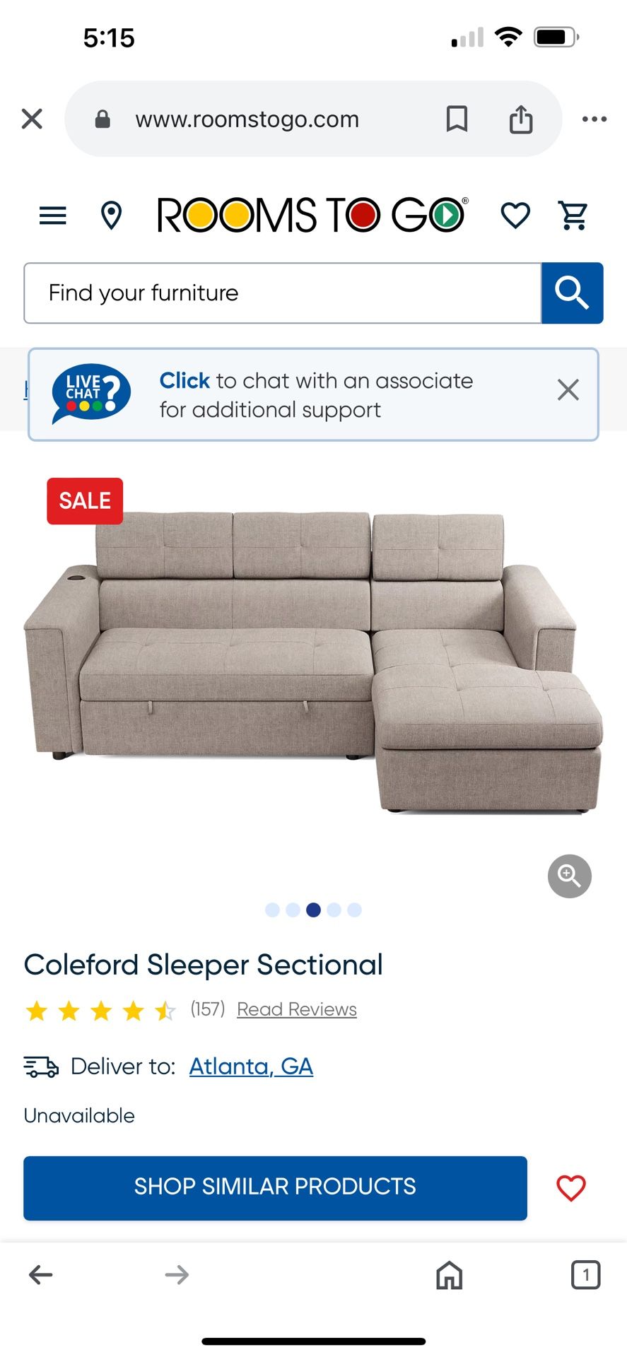 Coleford Sleeper Sectional