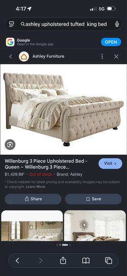 Ashley Furniture Upholstered King Bed