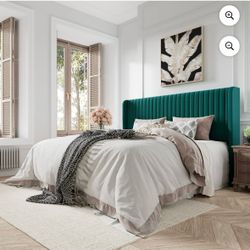 Modern King Bedroom Set – LED Nightstands & 9-Drawer Dresser