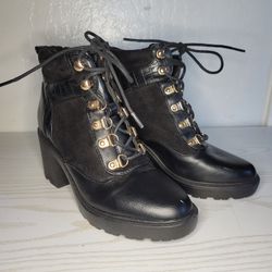 JustFab Declan Laceup Bootie 5.5