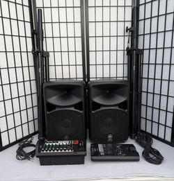 🔊 Yamaha STAGEPAS 600BT Portable PA System + Tripod Speaker Stands – Complete Set