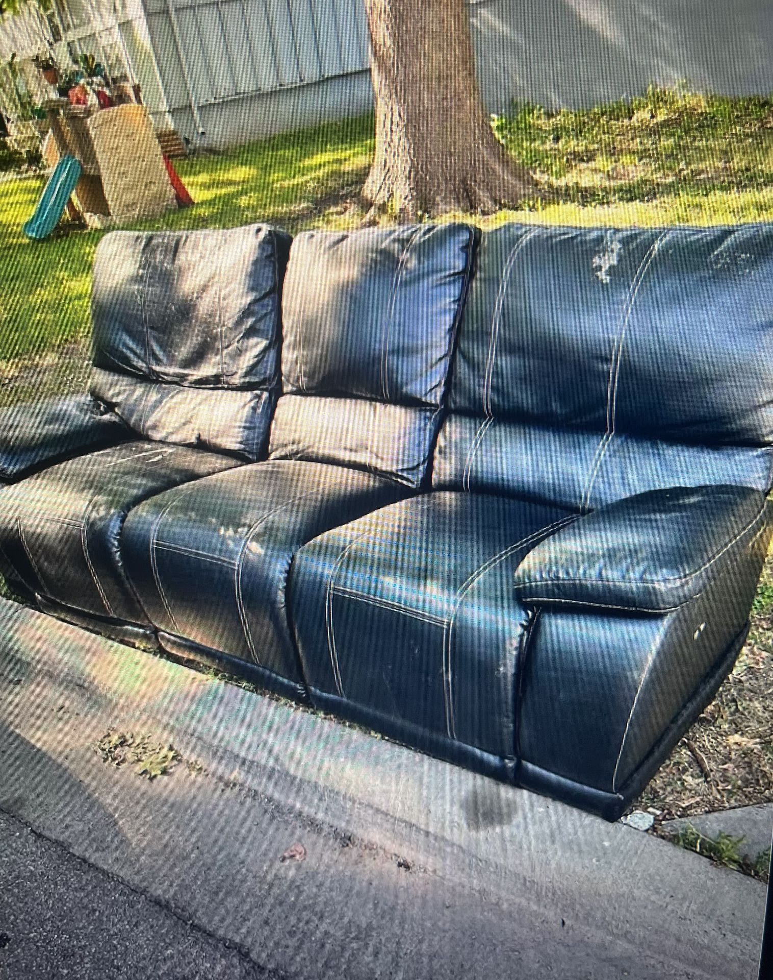 Black Leather Couch