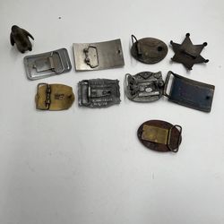Vintage Belt Buckle Lot 10pcs Western Americana Budweiser Bicentennial
