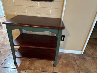 Antique wooden kitchen cart