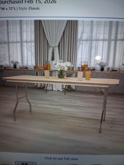 6' Birchwood Folding Table