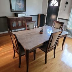 Beautiful 4 person Dining Room Table With Matching Buffet