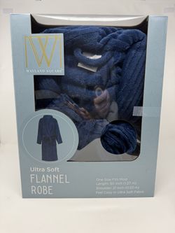 Flannel Robe Blue Brand New 