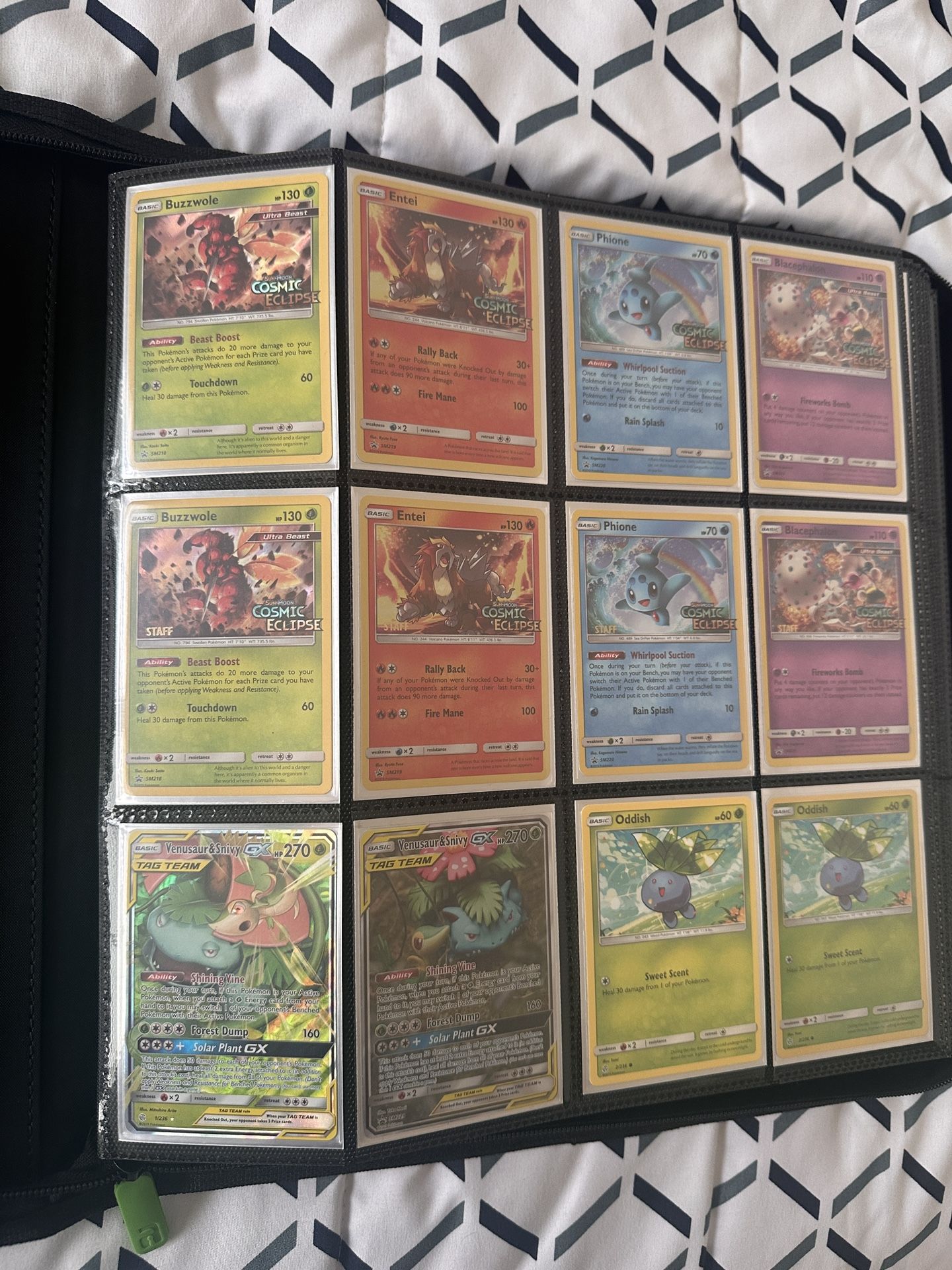 Pokémon Cosmic Eclipse COMPLETE MASTER SET With Staff Promos