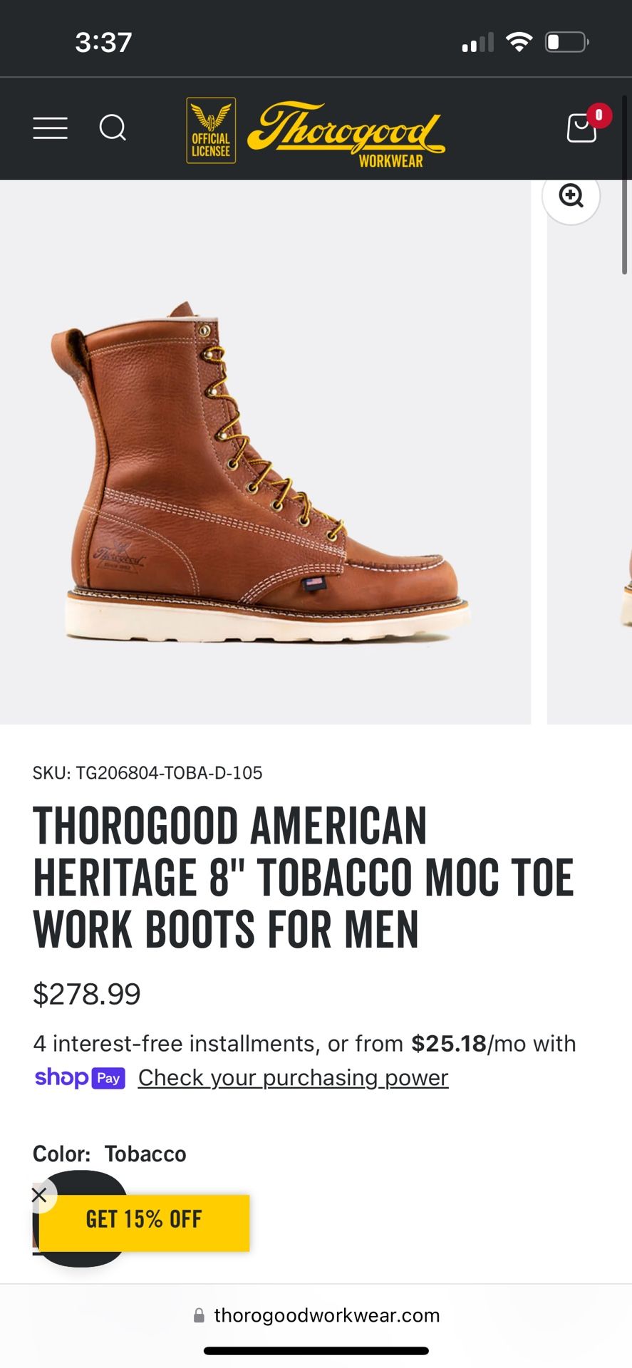 Thorogood Work Boots New