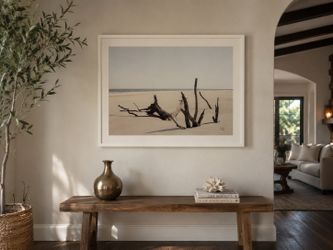 Driftwood Beach framed art