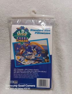 Vintage Looney tunes Hyper Space Chase standard pillowcase cover