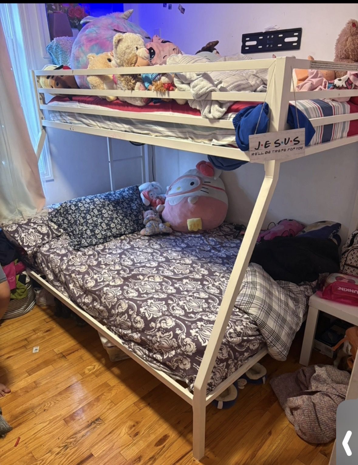 Full Over Twin Bunk Bed Frame (No Mattress)
