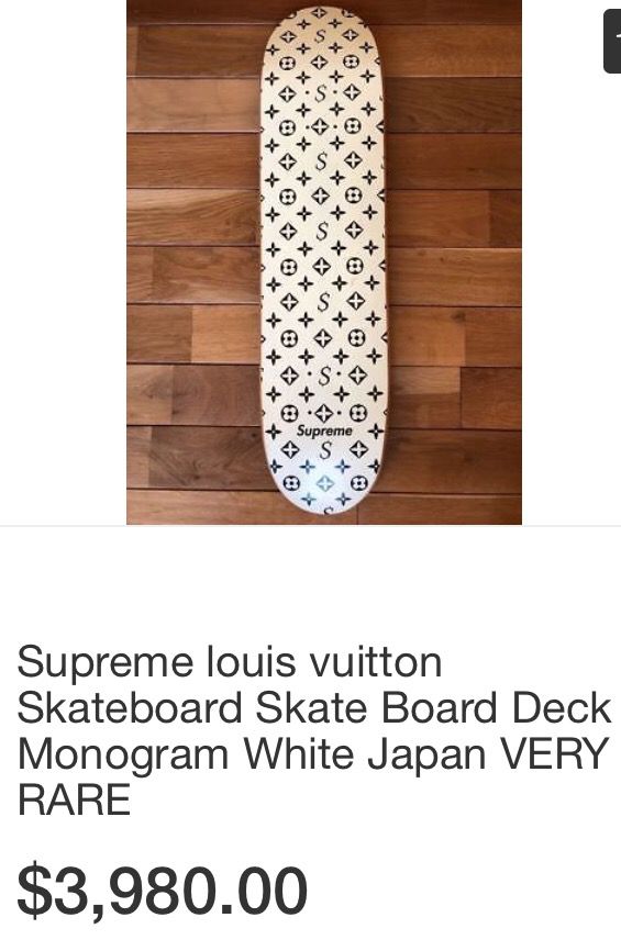 DENIAL Supreme x Louis Vuitton Skate Deck (Orange) - AP Signed *RARE* 1xRun