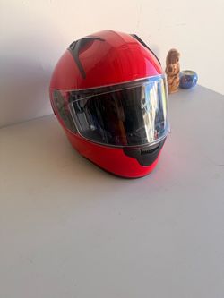 Motorcycle red helmet