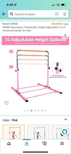 Gymnastics bar Pink
