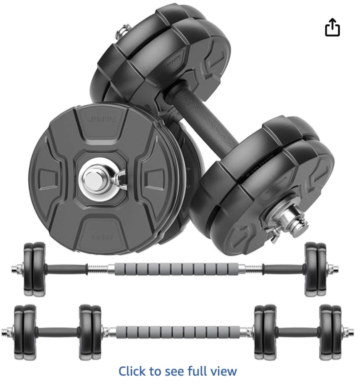 Adjustable Dumbbells and Barbell for Men and Women