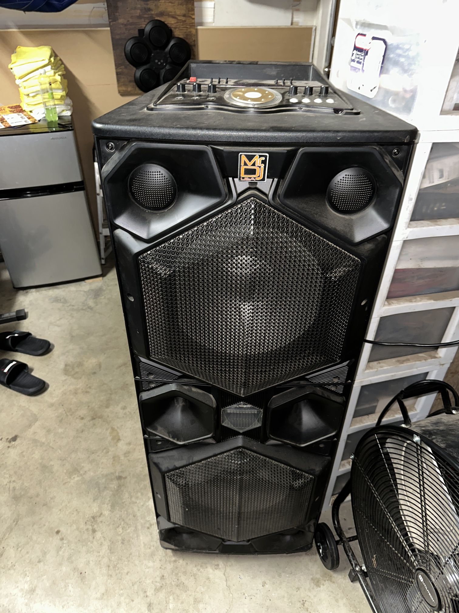 MR DJ Vegas Dual 15” Bluetooth Speaker